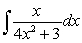 Find the indefinite integral.   A)    B)    C)    D)    E)   