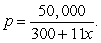 Suppose the demand equation for a product is   Find the average price p on the interval   . Round your answer to the nearest dollar. A) $67 B) $74 C) $86 D) $106 E) $732