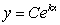 Find the exponential function   that passes through the two given points. Round your values of C and k to four decimal places.   A)    B)    C)    D)    E)   