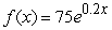 What is the value of the function   at x = 2.3? Round to 3 decimal places. A) 118.806 B) 91.605 C) 1.851 D) 76.221 E) 216.302