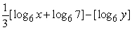Condense the expression   to the logarithm of a single term. A)    B)    C)    D)    E)   