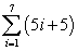 Find the sum given below.   A) 175 B) 140 C) 105 D) 135 E) 165