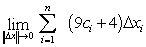 Write the following limit as a definite integral on the interval [5 , 11], where c<sub>i </sub>is any point in the ith subinterval.   A)    B)    C)    D)    E)   