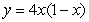 Determine the area of the given region.     A)    B)    C)    D)    E)   