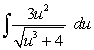Find the indefinite integral of the following function and check the result by differentiation.   A)    B)    C)    D)    E)   