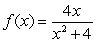 Locate the absolute extrema of the given function on the closed interval [-4,4].   A) absolute max: (2, 1) ; absolute min (-2, -1)  B) no absolute max; absolute min: (-2, -1)  C) absolute max: (2, 1) ; absolute min (0, 0)  D) absolute max: (2, 1) ; no absolute min E) absolute max: (0, 0) ; absolute min (-2, -1) 