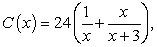 The ordering and transportation cost C for components used in a manufacturing process is approximated by   where C is measured in thousands of dollars and x is the order size in hundreds. According to Rolle's Theorem, the rate of change of the cost must be 0 for some order size in the interval   Find this order size. Round your answer to three decimal places. A) 5.174 components B) 5.598 components C) 4.098 components D) 6.674 components E) 8.196 components