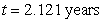 <strong>Suppose the annual sales S of a new product is given by where t is time in years. Find the exact time when the annual sales are increasing at the greatest rate. Round your answer to three decimal places.</strong> A) B) C) D) E)