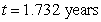 <strong>Suppose the annual sales S of a new product is given by where t is time in years. Find the exact time when the annual sales are increasing at the greatest rate. Round your answer to three decimal places.</strong> A) B) C) D) E)