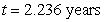 <strong>Suppose the annual sales S of a new product is given by where t is time in years. Find the exact time when the annual sales are increasing at the greatest rate. Round your answer to three decimal places.</strong> A) B) C) D) E)