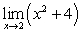 Determine the following limit. (Hint: Use the graph to calculate the limit.)      A) does not exist B) 2 C) 4 D) 8 E) 0