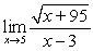 Find the limit.   A) -5 B) 50 C) -50 D) 5 E) 20