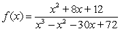 Find all vertical asymptotes (if any)  of the function   . A) x = 4, 3, -6 B) x = 3 C) x = -4, -3 D) x = -3 E) x = 4, 3