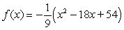 Write the quadratic function,   , in standard form. A)    B)    C)    D)    E)   