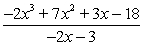 Simplify the rational expression,   , by using long division or synthetic division. A)    B)    C)    D)    E)   