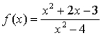 For the function given below, determine the domain, the x-intercepts, and any vertical and horizontal asymptotes. Use all of this information plus any additional solution points as needed to sketch the graph of the function.     A)    B)    C)    D)    E)   