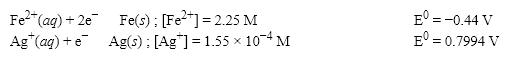 What is the E value for the Galvanic cell formed from these two half-reactions at these concentrations?   A)  1.00 V B)  1.12 V C)  1.24 V D)  0.36 V