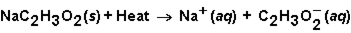 When sodium acetate dissolves in water, the following reaction occurs.   This solution could be used A) in a hot pack. B) in a cold pack. C) either a hot pack or cold pack. D) neither a hot pack or cold pack.