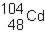 Sn-108 undergoes electron capture.  The product of this reaction would be _____ . A)    B)    C)    D)   