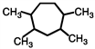 What is the IUPAC name for the compound shown?     A) 1,2,5,6-tetramethylcycloheptane B) 1,2,4,5-tetramethylcycloheptane C) 1,3,4,6-tetramethylcycloheptane D) di(1,2-dimethyl) cycloheptane