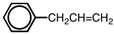 What is the correct name for   ? A) 3-phenyl-1-propene B) 1-phenyl-1-propene C) 1-phenyl-2-propene D) 3-phenyl-2-propene