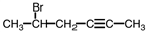 Name the following compound.   A) 5-bromo-2-hexyne B) bromo-4-hexyne C) 1-bromo-1-methyl-3-pentyne D) none of these are correct