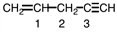 Indicate the geometry around each of the carbon atoms in the following molecule.   A) 1 - triangular, 2- tetrahedral, 3 - linear B) 1 - linear, 2- tetrahedral, 3 - triangular C) 1 - tetrahedral, 2- tetrahedral, 3 - linear D) 1 - triangular, 2- linear, 3 - tetrahedral