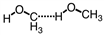 Which of the following best represents hydrogen bonding in methanol? A)    B)    C)    D)   