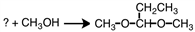 What starting material is necessary to complete the reaction below?   A)    B)    C)    D)   