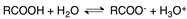 Carboxylic acids dissociate as showed in the following equation.  Based on this information, we know that   A) carboxylic acids are weak acids. B) carboxylic acids are weak electrolytes C) carboxylic acids will reduce the pH when added to water. D) All of these