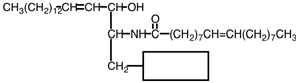 Consider the figure below.  To produce a cerebroside, which of the species listed might be placed in the box?   A)    B)    C)    D)   