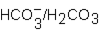 Which part of the buffer pair   will react with a strong acid? A) H<sub>2</sub>CO<sub>3</sub> B)    C) both parts react D) neither part reacts