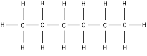 Which of these is the correct name for the structural formula?   A) ethane B) butane C) heptane D) hexane E) methane