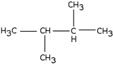 Which of these is the correct name for the structure represented?   A) 2-methylhexane B) 2-methylpropane C) 2,3-dimethylbutane D) 2,3-dimethylhexane E) 2-methyl-3-ethylbutane