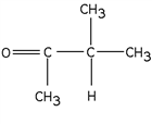 Which of these is the correct name for the structure below? ​   A)  2-butanone B)  Butanoic acid C)  2-methyl-3-propanone D)  3-methyl-2-butanone E)  2,2-dimethyl-propanal