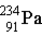 Thorium-234 decays via beta emission to produce _____. A)    B)    C)    D)    E)   