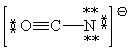 What is the formal charge of the oxygen atom, the carbon atom and the nitrogen atom respectively in the molecule of cyanate, (OCN)  1 - , shown below?   A)  fc(O)  = - 2, fc(C)  = +4, and fc(N)  = - 3 B)  fc(O)  = - 6, fc(C)  = - 4, and fc(N)  = - 5 C)  fc(O)  = - 1, fc(C)  = 0, and fc(N)  = 0 D)  fc(O)  = +1, fc(C)  = 0, and fc(N)  = - 2 E)  fc(O)  = 0, fc(C)  = 0, and fc(N)  = - 1