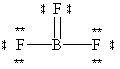 A possible Lewis structure for BF 3 is given below.   Why does this resonance form contribute very little to the true electronic structure for this molecule? A)  The formal charge of the Boron atom is +3 and the formal charge of each Flourine atom is - 1. This provides a charge separated compound. B)  The formal charge of the Boron atom is - 1 and the formal charge of the top Flourine atom is +1. This places a negative charge on a metal and a positive charge on a highly electronegative non-metal atom. C)  It does not obey the octet rule for Boron. D)  It does not obey the octet rule for each Flourine. E)  It does not use the proper number of valence electrons.