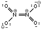 Three possibly correct resonance forms of N₂O<sub>4</sub> are shown below. Pick the best answer. I.   II.   III.   A)  I and II are correct, III is incorrect B)  II and III are correct, I is incorrect C)  I and III are correct, II is incorrect D)  all three are correct E)  all three are incorrect 