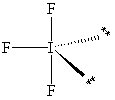 Exhibit 10-1 Consider the molecule IF 3 to answer the following question(s) . In theory, there are three possible molecular shapes for the molecule IF 3 as shown below. I.   II.   III.   -Refer to Exhibit 10-1. How many significant (90 or less)  lone pair/lone pair (LP - LP)  interactions are present in each shape? A)  Shape I = 0; Shape II = 0; Shape III = 0 B)  Shape I = 0; Shape II = 0; Shape III = 1 C)  Shape I = 0; Shape II = 1; Shape III = 0 D)  Shape I = 1; Shape II = 0; Shape III = 0 E)  Shape I = 1; Shape II = 1; Shape III = 1 