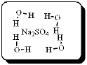 After carefully noting the orientation in which water molecules surround each solute particle, which choice below best represents the true nature of how Na<sub>2</sub>SO<sub>4</sub> exists in an aqueous solution? A)    B)    C)    D)    E)   
