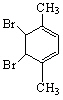 What is the major organic product for the following reaction involving 1,4-Dimethylbenzene and Bromine? A) B) C) D) E)