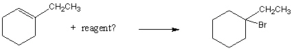 What reagent(s)  is(are)  required to perform the following chemical transformation?   A)  Br B)  NaBr C)  HBr D)  Br<sub>2</sub> E)  H<sub>2</sub> and Br<sub>2</sub>