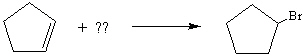 What reagent(s)  is(are)  required to complete the following transformation?   A)  NaBr B)  H<sub>2</sub>O and Br<sub>2</sub> C)  H<sub>2</sub> and Br<sub>2</sub> D)  HBr E)  Br<sub>2</sub>