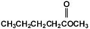 Name the compound pictured below.   A)  Methyl pentanoate B)  Methyl pentanoic acid C)  1-pentanone D)  Pentyl methanoate E)  none of these
