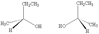 The two compounds shown below are 2-butanol. Note that they are mirror images of one another. How are they related? A) They are structural isomers. B) They are Cis - Trans isomers. C) They are enantiomers. D) They are the same compound. E) They are different conformations.