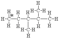 The following molecule is optically active . Which choice shown below has the chiral center ( s )  correctly labeled with an asterisk, (*) ? A)    B)    C)    D)    E)   