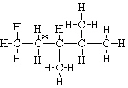 The following molecule is optically active . Which choice shown below has the chiral center ( s )  correctly labeled with an asterisk, (*) ? A)    B)    C)    D)    E)   