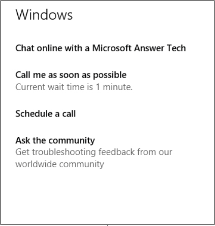 The accompanying figure shows an instance of the _____ app in Windows 10. ​   A) Contact Support B) Personalization C) Privacy of Accounts D) Devices & Drivers