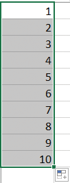 The series in the accompanying figure of Microsoft Excel 2016 has been created using the _____ option. ​   A) AutoFill B) Sort A to Z C) Wrap Text D) Add Series